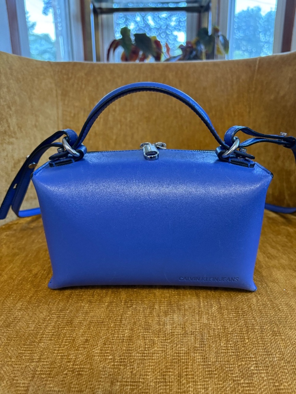 Women’s Calvin Klein Small Periwinkle Leather Crossbody Bag